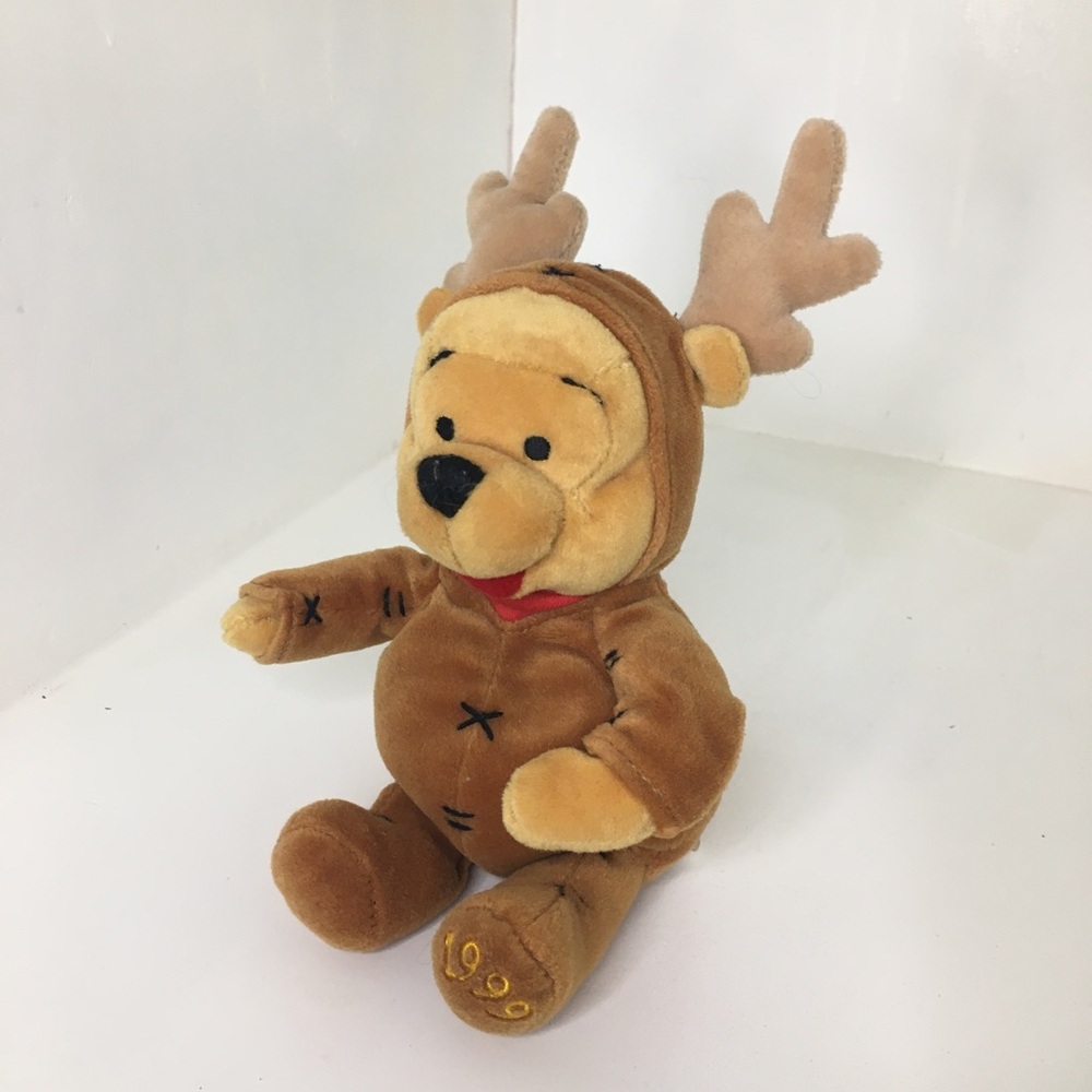 Winnie The Pooh Reindeer Costume Stuffed Animal 1999